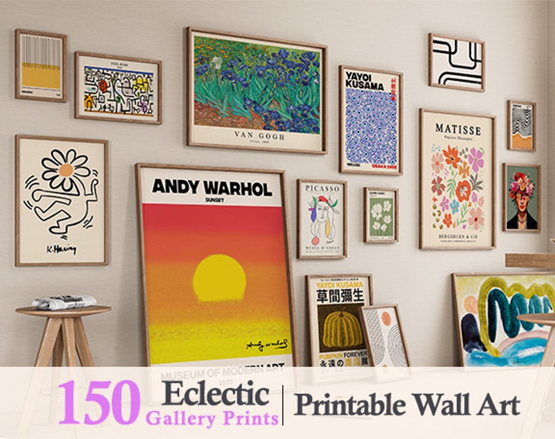 150 kitchen art prints: mega bundle, trendy gallery... Bundle 150 Wall Prints, Modern Wall Art, Maximalist, Eclectic Gallery ...