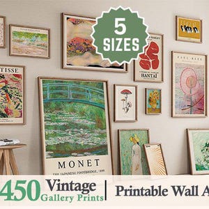 Vintage Gallery Wall Prints Set, 450 Museum Exhibition Posters, Eclectic Vintage Posters, Printable Digital Prints, Xmas Gifts