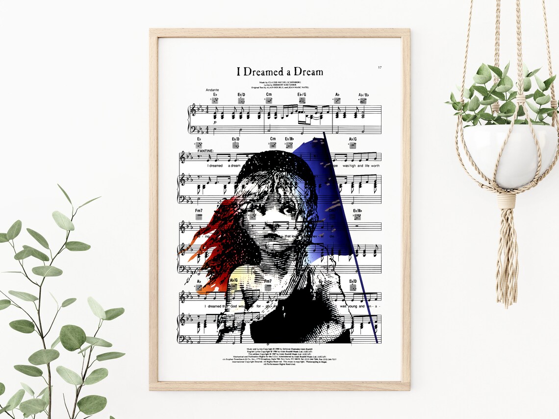 Les Miserables Gift Print Book Lover Gift Mothers Day Music | Etsy