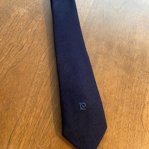 Vintage Navy Blue Pierre Cardin Tie
