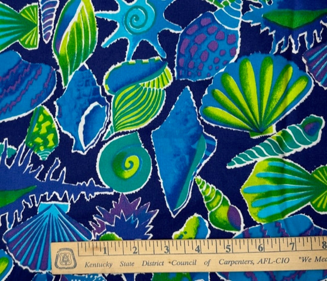 Shell Print Cloth Texture Tropical Shell Print - Etsy