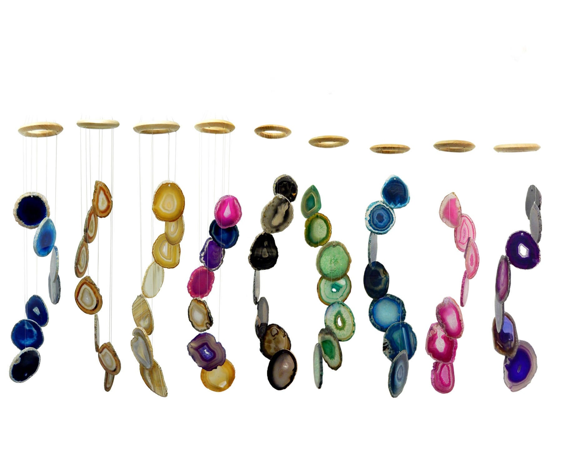 Agate Slice Windchimes - Home Decór Spiritual Gift Crystal Collection