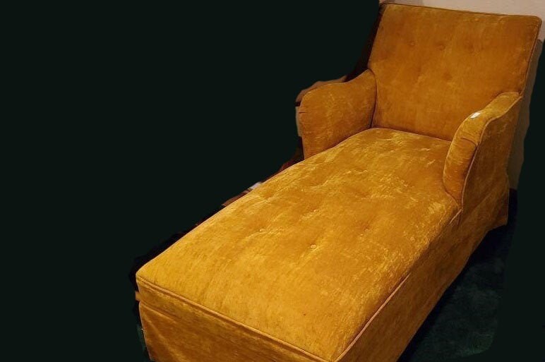 Vintage Velvet Chaise Lounge Etsy