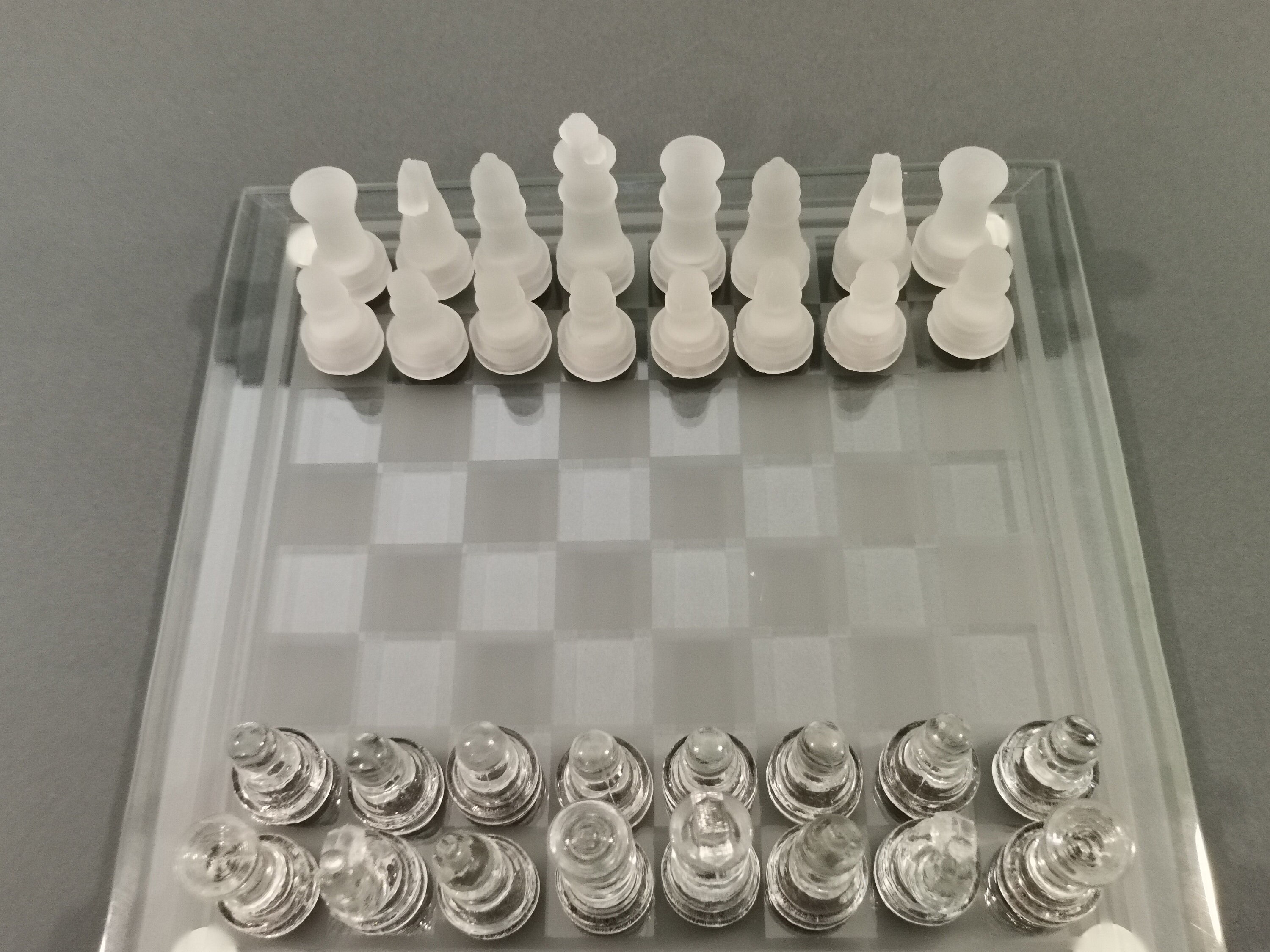 ON SALE Vintage Glass Chess Set With Glass Board Glass Chess Etsy