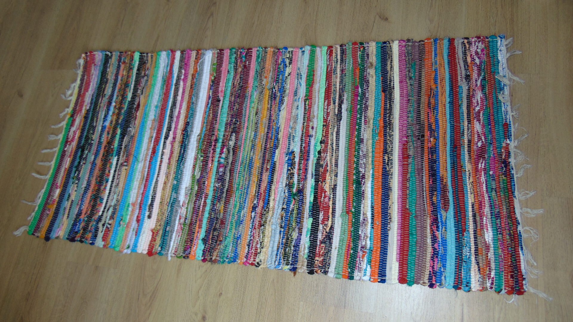 ON SALE Handmade Rag Rug Runner 150x70cm Colorful Cotton Rug Etsy