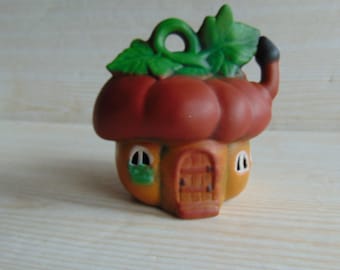 Ceramic Pumpkin Garden Sculpture , Pumpkin House  for Home or Garden Decoration , Fairy Garden Decor, Outdoor Decor, Garden Sculpture