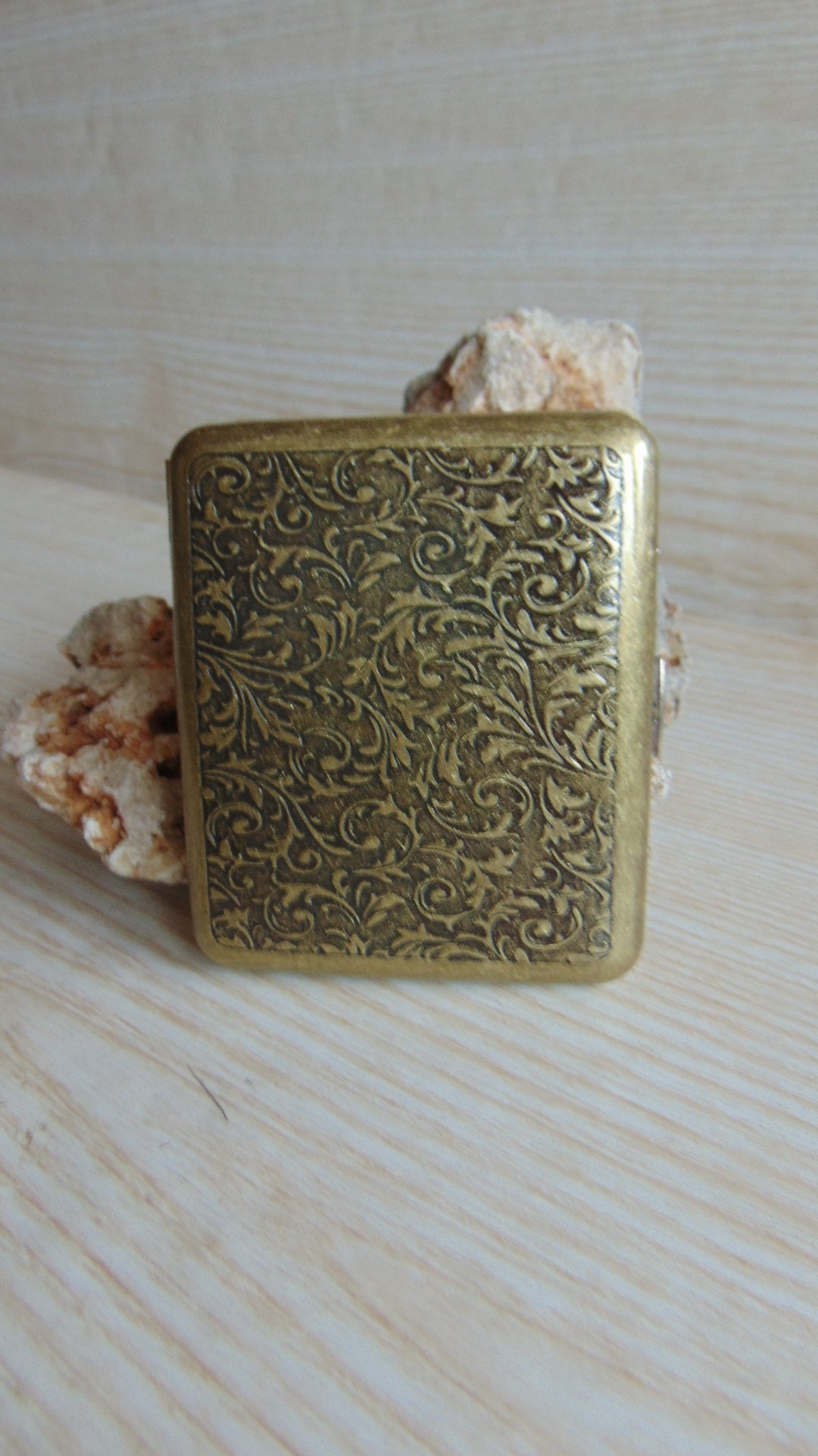 Vintage Cigarette Case, New Old Stock NOS Metal Cigarette Case