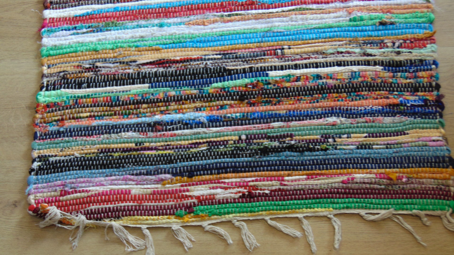 ON SALE Handmade Rag Rug Runner 150x70cm Colorful Cotton Rug Etsy