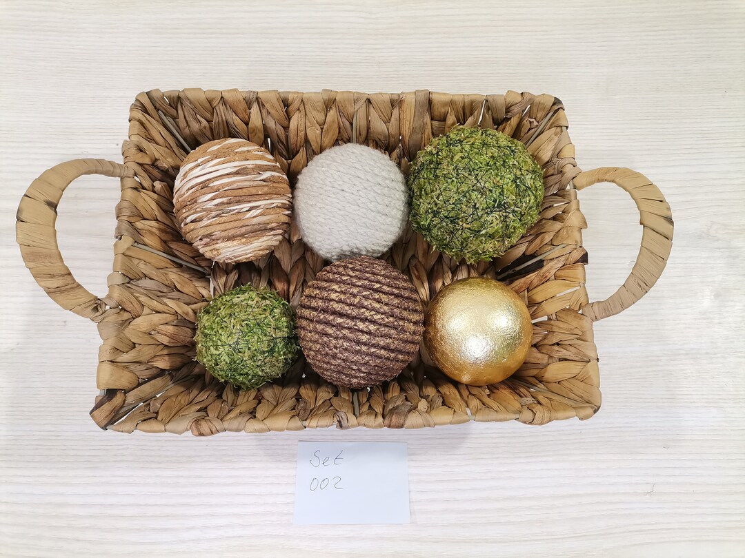 Set of 6 Decorative Balls for Bowl, Bowl Fillers, Vase Fillers Orbs