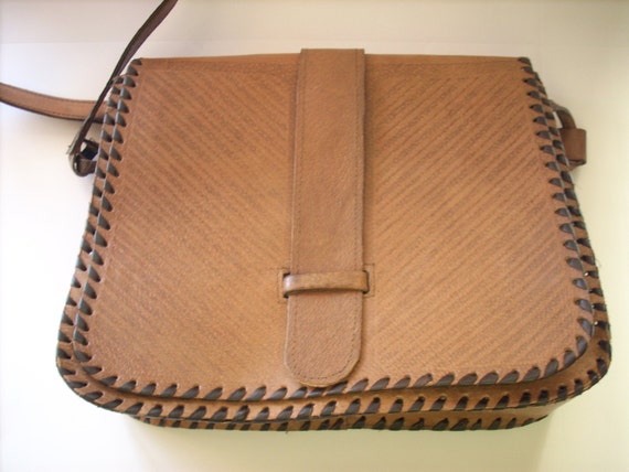 Vintage Leather Handbag,Vintage women genuine lea… - image 2