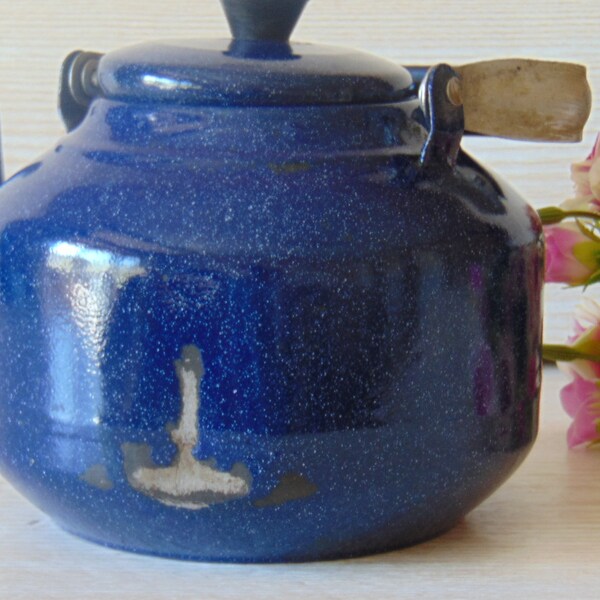 Blue Tea Kettle Etsy