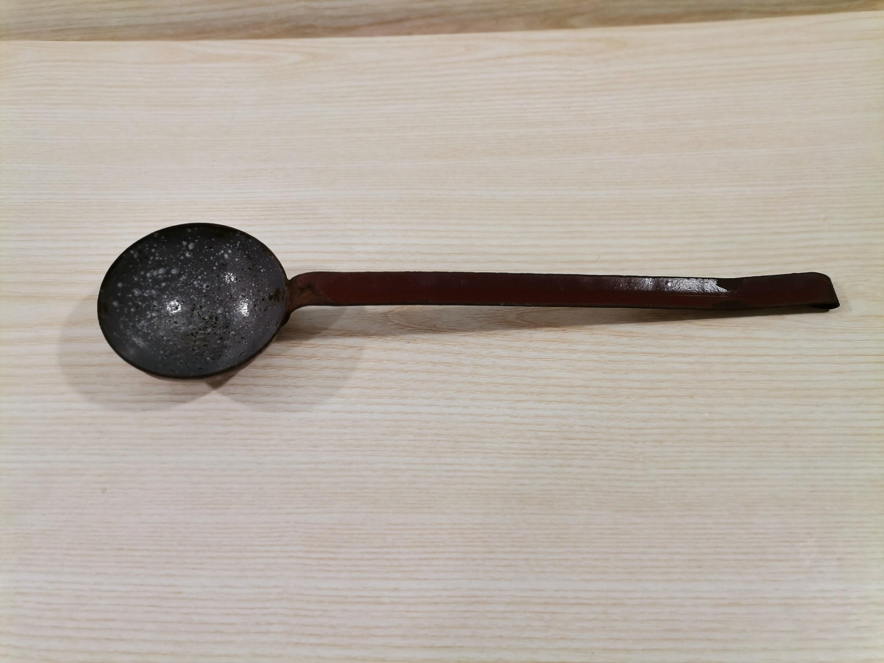 ON SALE Vintage Old Enamel Ladle 1940s Ladle Antique Metal Etsy Australia