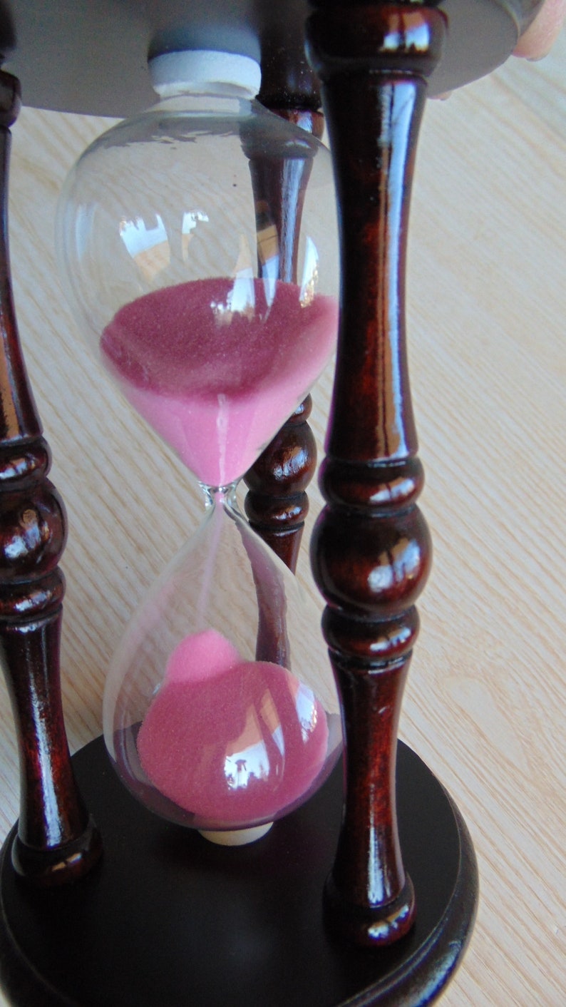 ON SALE Vintage Wooden Hourglass Brown Wooden Hourglass With Etsy