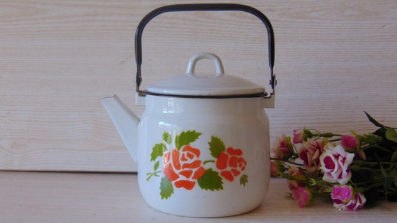 Vintage white cheap tea kettle