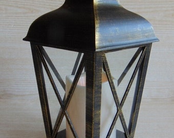 ON SALE Vintage Lantern,  Rustic Lighting,  Large Lantern, Candle Holder, Home Decor