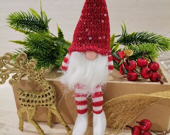 Petit gnome de Noël, Gnome de Noël, Gnome d’hiver, Gnome du Père Noël, Gnome de Noël, Gnome nordique, Cadeau de Noël