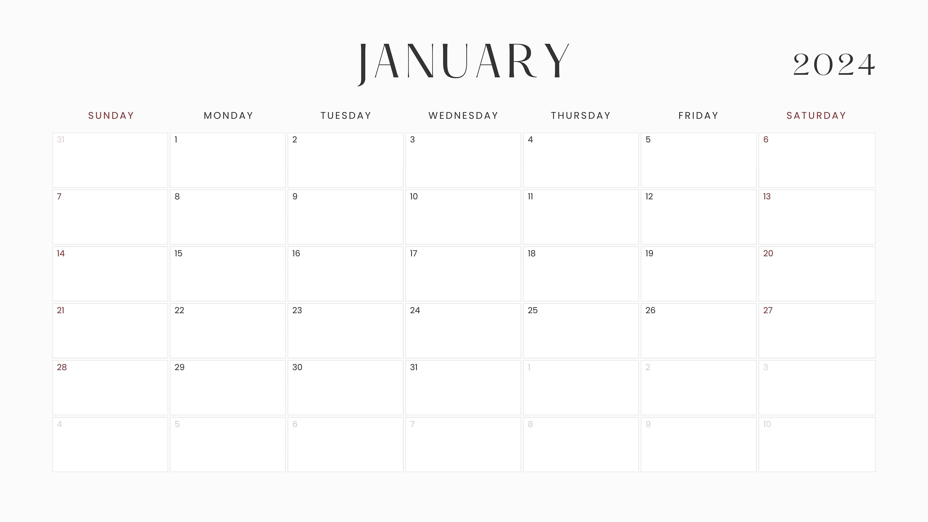 January 2024 Digital Printable Copy - Etsy