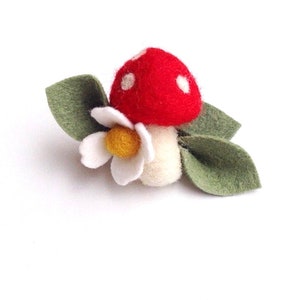 Mushroom Hair Clip, Toadstool Headband, Mushroom Headband, Toadstool Hair Clip