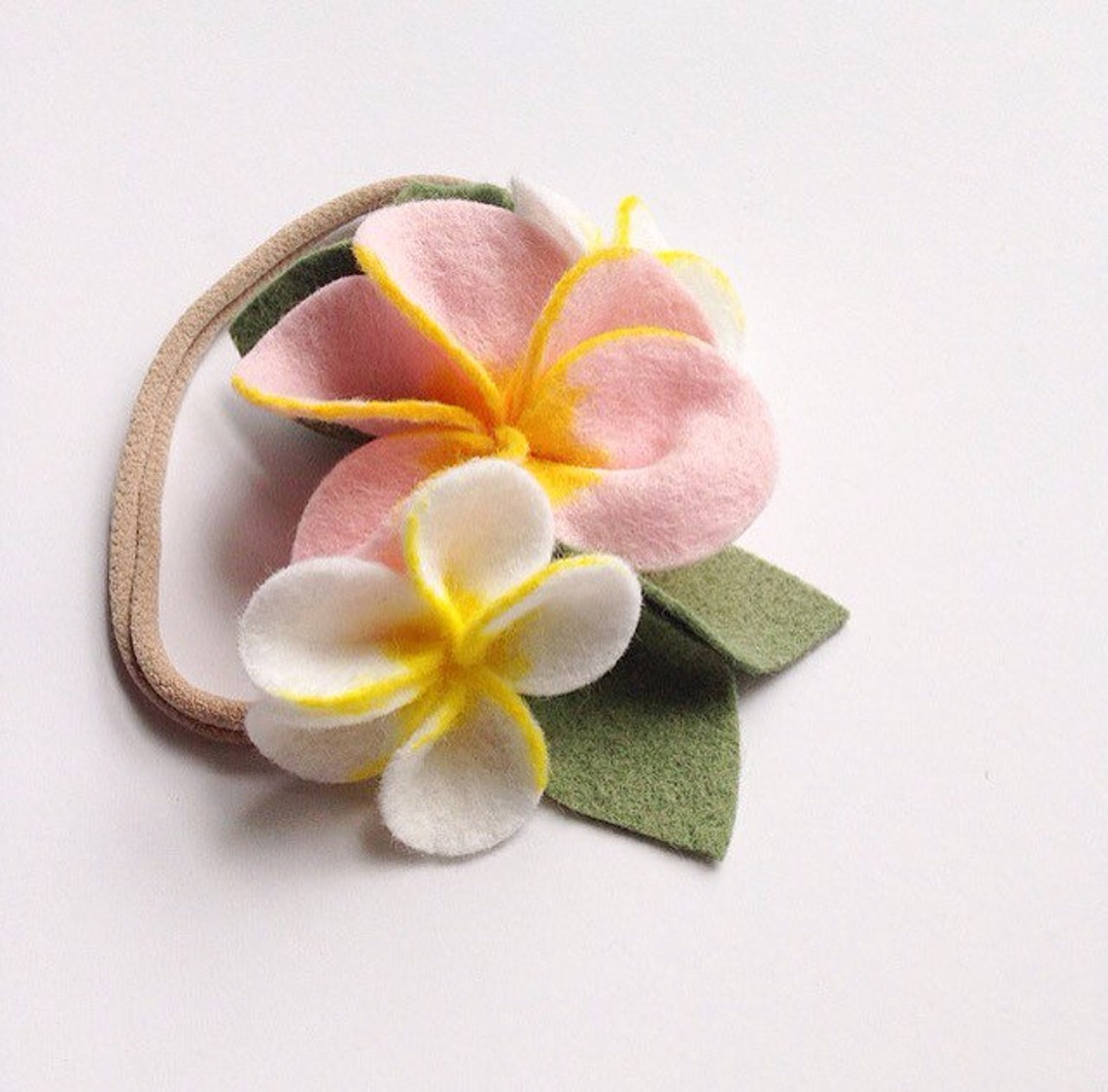 Plumeria Mini Felt Flower Crown Etsy