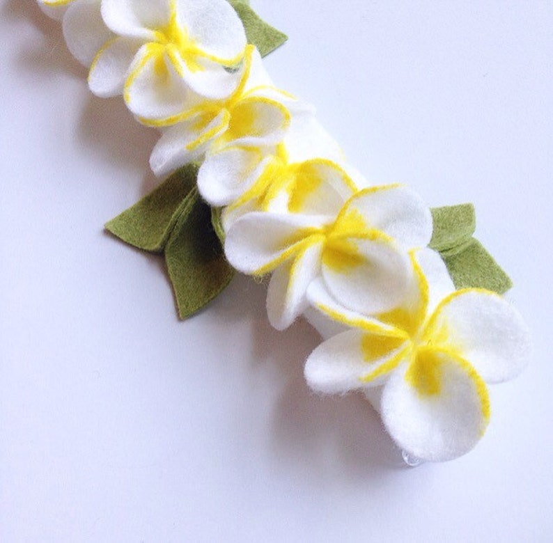 Plumeria Felt Flower Crown Etsy