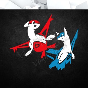 PKM - Vinyl Decal (Animation Anime Video Game Console Car Window Glass Acrylic Laptop Tablet PC Computer Tower Case Multi Color Art Decor)