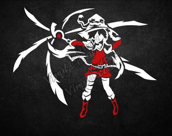 KNS - Vinyl Decal (Animation Anime Video Game Console Car Window Glass Acrylic Laptop Tablet PC Computer Tower Case Multi Color Art Decor)