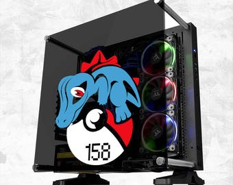 PKM Vinyl Decal Transfer (Animation Anime Video Game Console Car Window Glass Acrylic Laptop Tablet PC Computer Tower Case Multi Color Art)