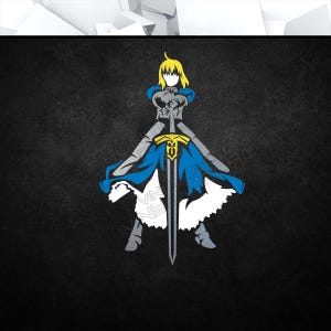 FTE - Vinyldekal (Animerad Anime Videospelskonsol Bilfönster Glas Akryl Laptop Surfplatta Dator Tower Chassi Flerfärgad Konstdekor)