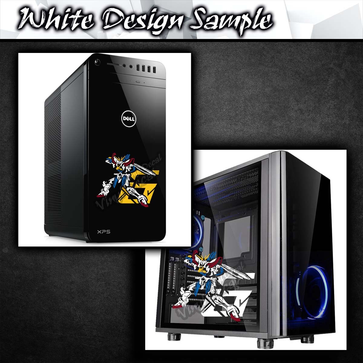 Mecha Computer Cases Vinyl Decal (anime Mecha Mech Robot Laptop Tablet PC Tower Case Decor ...