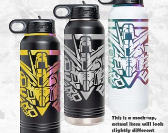 MSG Mecha Stainless Steel Water Bottle (Animation Anime Mech Robot Sci-fi Reusable Durable Insulated Eco-friendly BPA Lead Free)