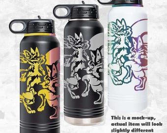 PKM - Stainless Steel Water Bottle (Animation Anime Monster Video Game Reusable Durable Insulated Eco-friendly BPA Lead Free)