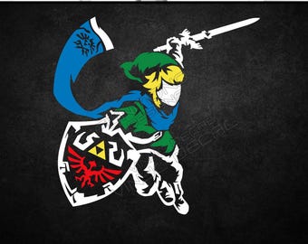 LOZ - Vinyl Decal (Video Game Console Car Window Glass Acrylic Laptop Tablet PC Computer Tower Case Multi Color Art Decor)