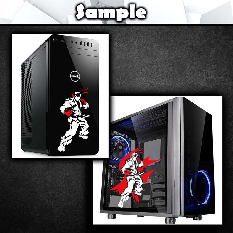 SFT - Vinyldekal (Fighting Esports Videospelskonsol Bilfönster Glas Akryl Laptop Surfplatta Dator Tower Chassi Flerfärgad Konstdekor) bild 4