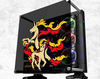 PKM - Vinyl Decal (Animation Anime Video Game Console Car Window Glass Acrylic Laptop Tablet PC Computer Tower Case Multi Color Art Decor)