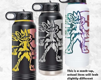 PKM - Stainless Steel Water Bottle (Animation Anime Monster Video Game Reusable Durable Insulated Eco-friendly BPA Lead Free)