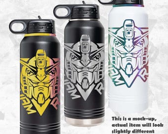 MSG - Mecha Stainless Steel Water Bottle (Animation Anime Mech Robot Sci-fi Reusable Durable Insulated Eco-friendly BPA Lead Free)