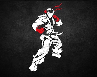 SFT - Vinyl Aufkleber (Fighting Esports Videospiel Konsole Auto Fenster Glas Acryl Laptop Tablet PC Computer Tower Fall Multi Color Art Decor)