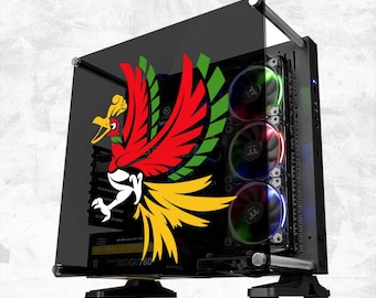 PKM - Vinyl Decal Transfer (Animation Anime Video Game Console Car Window Glass Acrylic Laptop Tablet PC Computer Tower Case Multi Color)