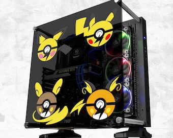 PKM - Vinyl Decal (Animation Anime Video Game Console Car Window Glass Acrylic Laptop Tablet PC Computer Tower Case Multi Color Art Decor)