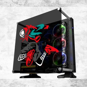 MVL - Vinyl Decal (Animation Comic Video Game Console Car Window Glass Acrylic Laptop Tablet PC Computer Tower Case Multi Color Art Decor)