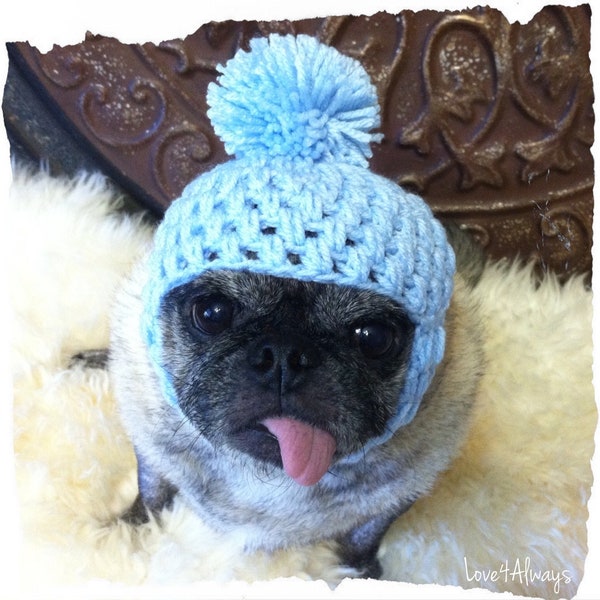ANY Color ANY Size! Winter Dog Hat * Handmade Crochet * Size XS, Small, Medium, Large, Extra Large * Puppy * Keeps Ears Warm!