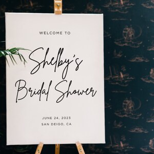 Minimalist Bridal Shower Sign, Editable Wedding Shower Signs, Printable Bridal Sign, Bride or Groom Game, Instant Download MB01