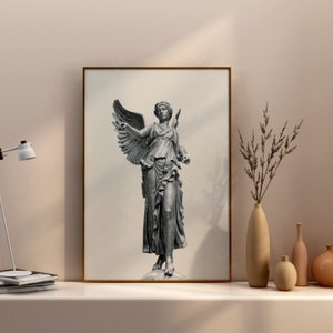 Greek Statue Silhouette Art - Ancient Greek Sculpture Printable Wall Art - Digital Download Art  Home Decor Poster