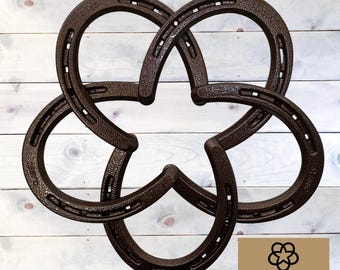 Handcrafted Horseshoe Star Wall Decor | Rustic Western Farmhouse Art