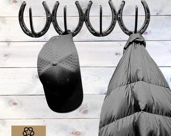 Four Horseshoe Coat Hook | Western Wall Hook | Rustic Entryway