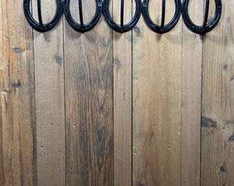 Five Horseshoe Coat Hook