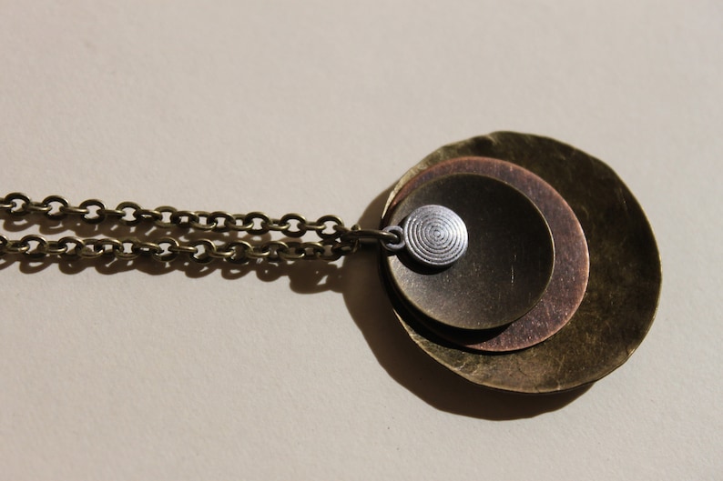 Collier bohème pendentif collier bohème pendentif bijoux bohèmes collier pendentif pendentif en métal mixte collier en laiton bijoux bohème image 7