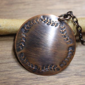 Hand Stamped Copper Leaf Necklace, Boho Pendant Necklace, Bohemian Necklace, Boho Jewelry, Nature Lover Gifts, Gift for Her, Copper Jewelry
