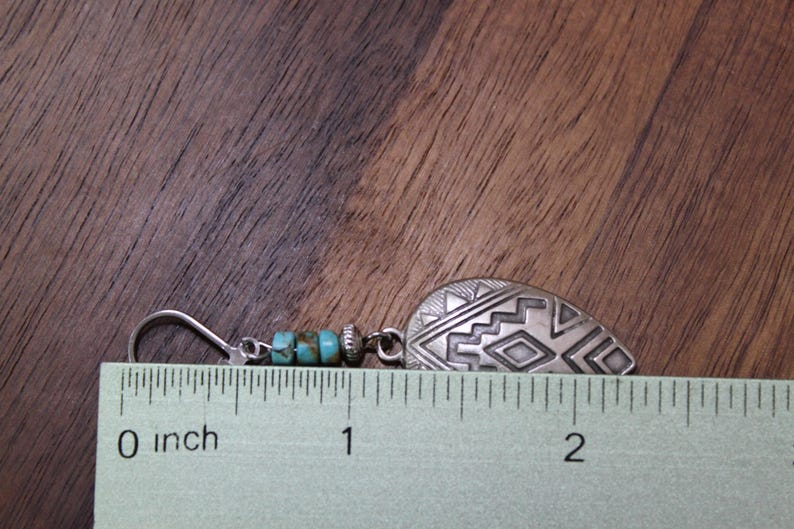 Turquoise Silver Earrings, Dangle Earrings, Boho Earrings, Boho Jewelry, Bohemian Earrings, Southwest Earrings, Western Jewelry image 9