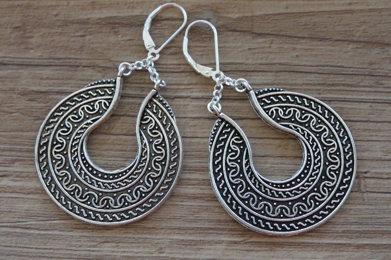 Antique Silver Earrings, Dangle Boho earrings, Boho Jewelry, Bohemian Earrings, Statement Earrings image 7